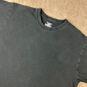 Jockey T-Shirt Mens XL Faded Black Cotton Casual Wear Single Stitch Short Sleeve